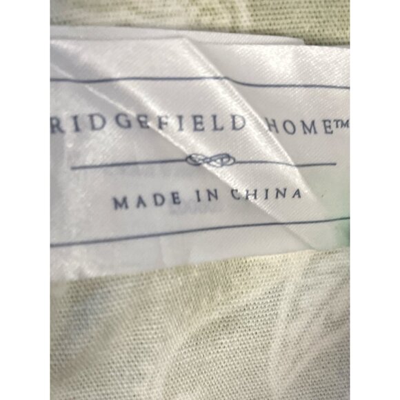 Ridgefield Home 100% Cotton Curtain Panels – Green & White Paisley Print – 80” x - Picture 7 of 9